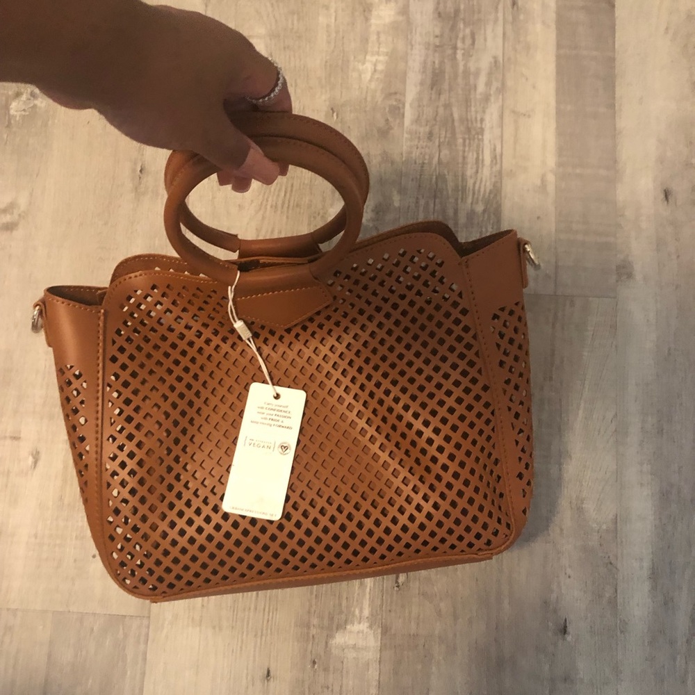 Brown crossbody and tote Purse with matching wallet